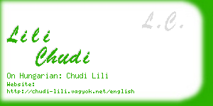 lili chudi business card